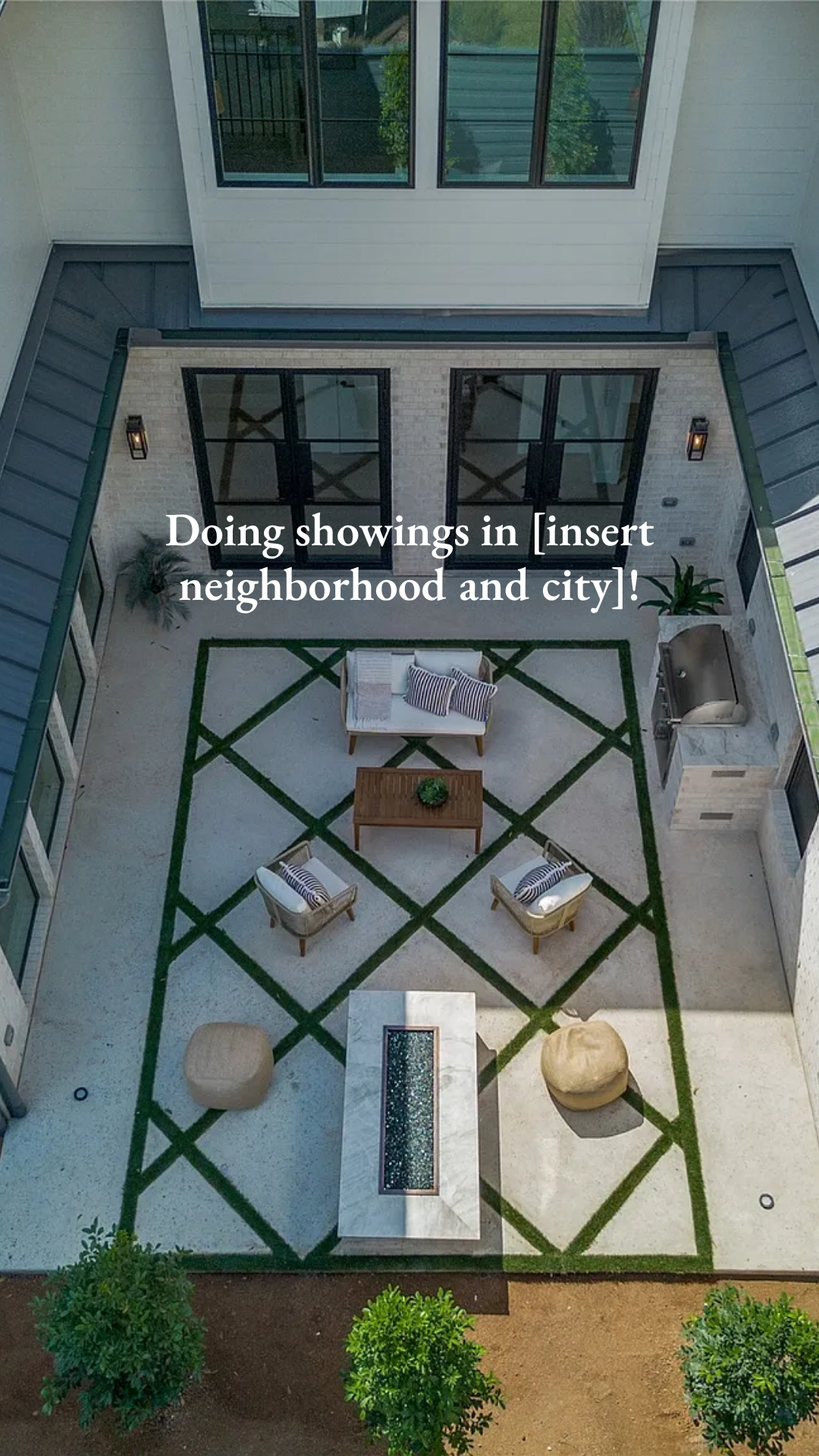Aerial courtyard view